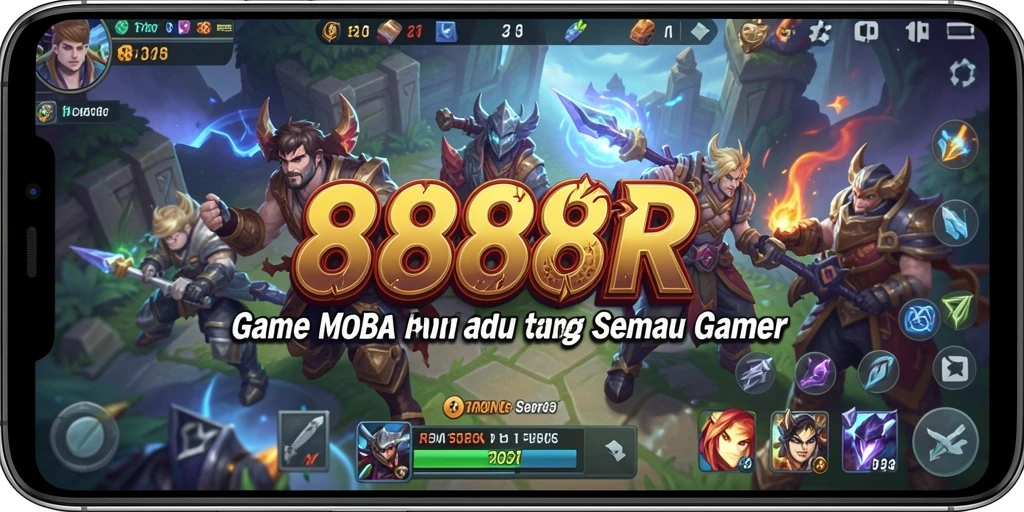Screenshot gameplay 888R dengan aksi pertempuran yang intens.