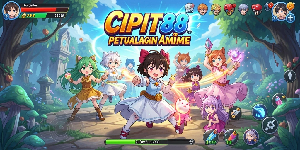 Screenshot gameplay CIPIT88 menampilkan aksi seru di dunia Anime.