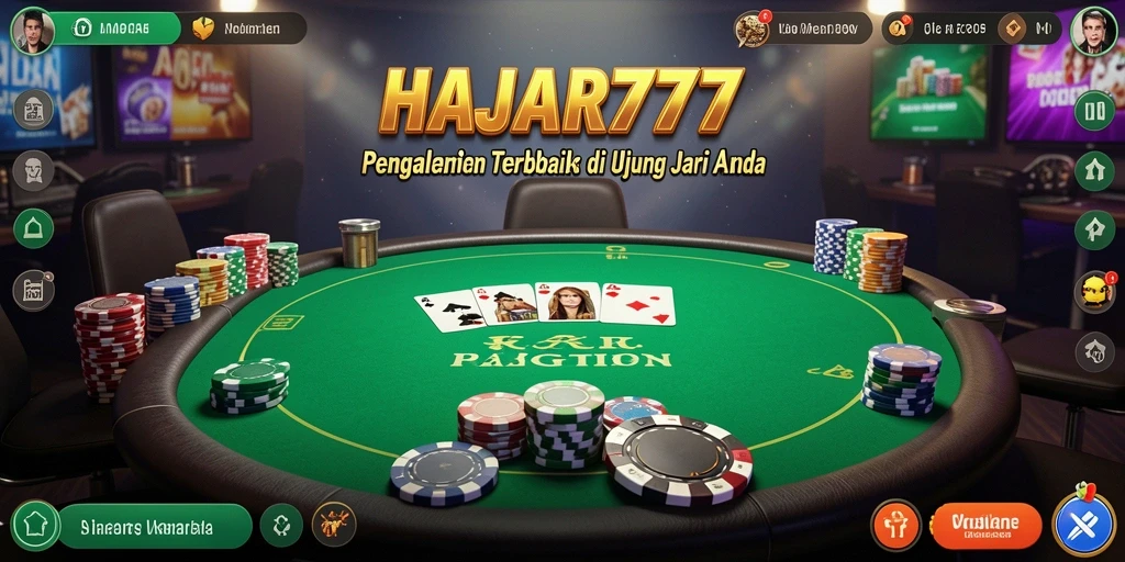 Gameplay seru dan interaktif dalam HAJAR777 Poker.