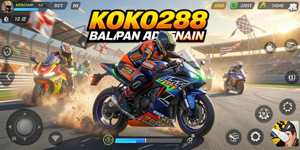 Gameplay seru balapan motor KOKO288 yang mendebarkan.