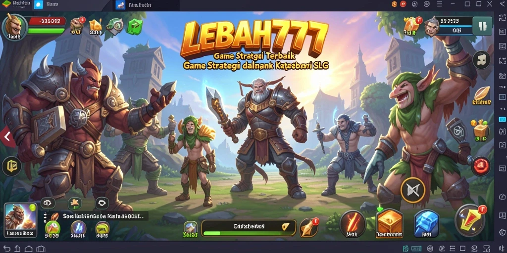 Tampilan utama permainan LEBAH777 dengan elemen strategi yang menonjol.