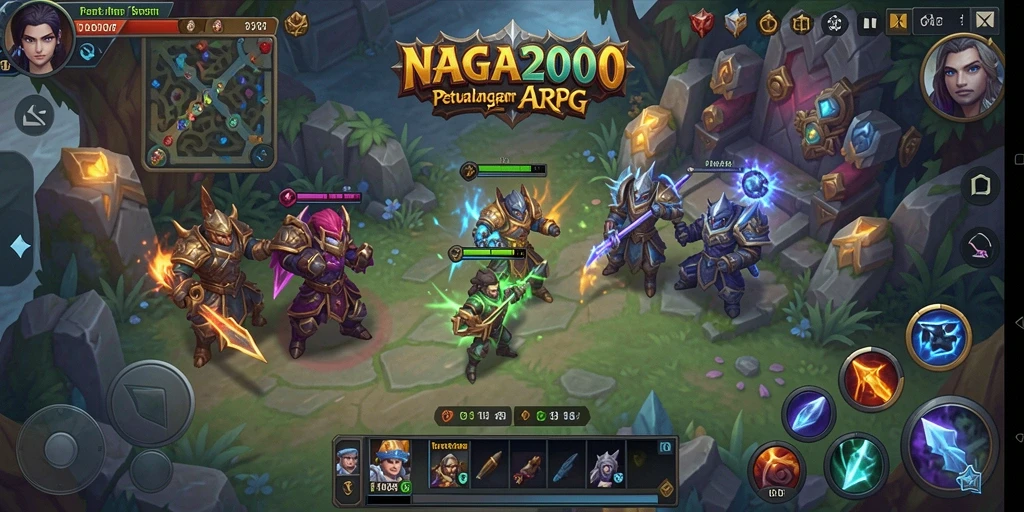 Tangkapan layar tampilan gameplay NAGA2000 yang menampilkan pertempuran seru.
