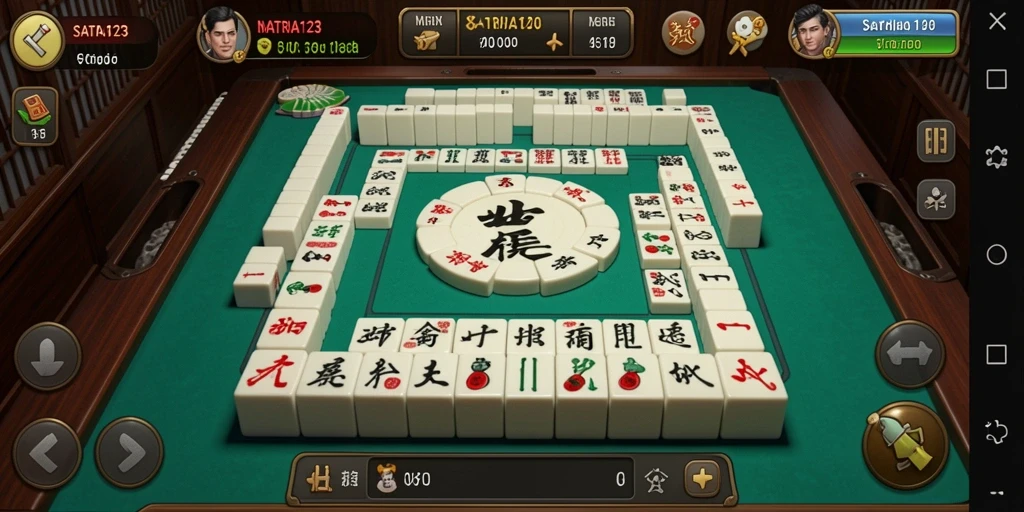 Tampilan gameplay menarik dari SATRIA123 yang menggugah selera bermain Mahjong.