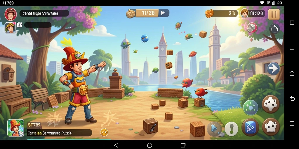 Screenshot gameplay ST789 menampilkan tantangan seru dengan berbagai teka-teki.
