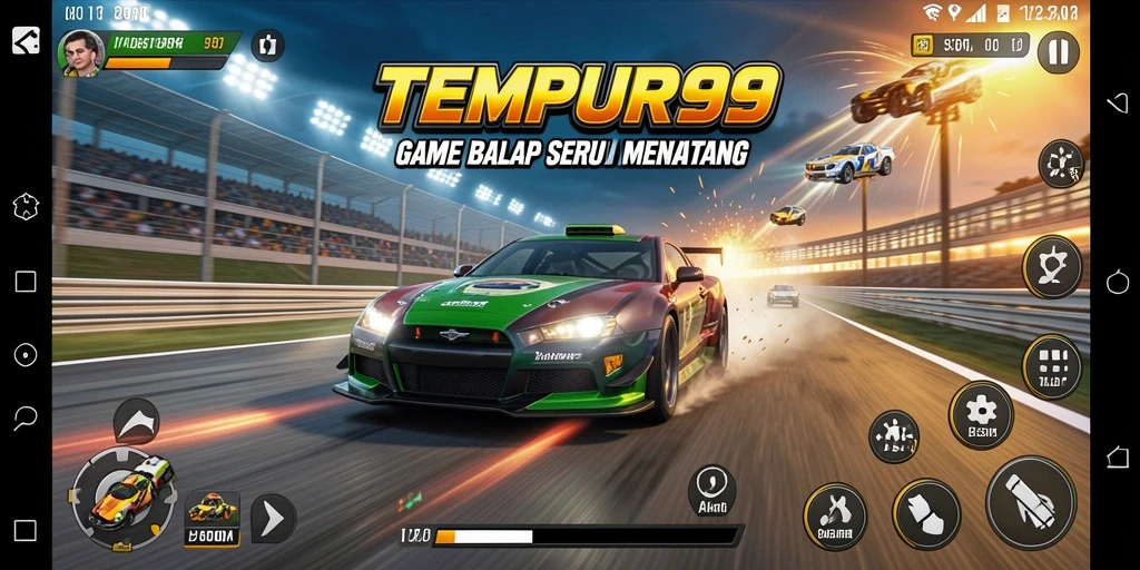 Tampilan gameplay balap yang menegangkan dan penuh aksi.